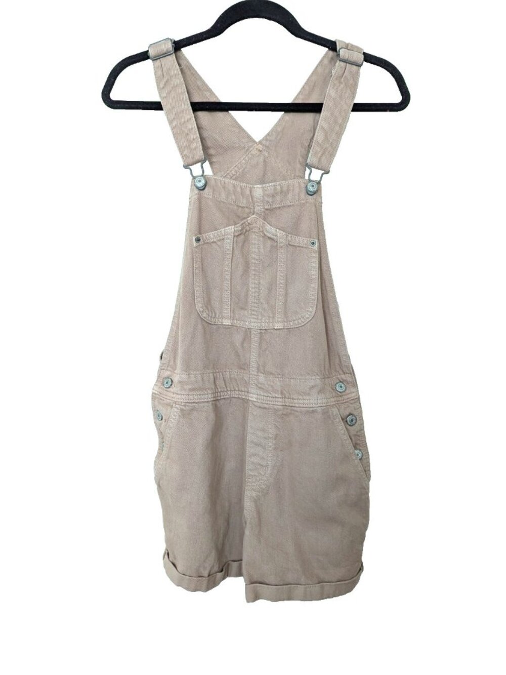Old Navy Overalls Womens Size Small Mauve  Denim Bib Cotton Hippie Cuffed -lp - Picture 4 of 12